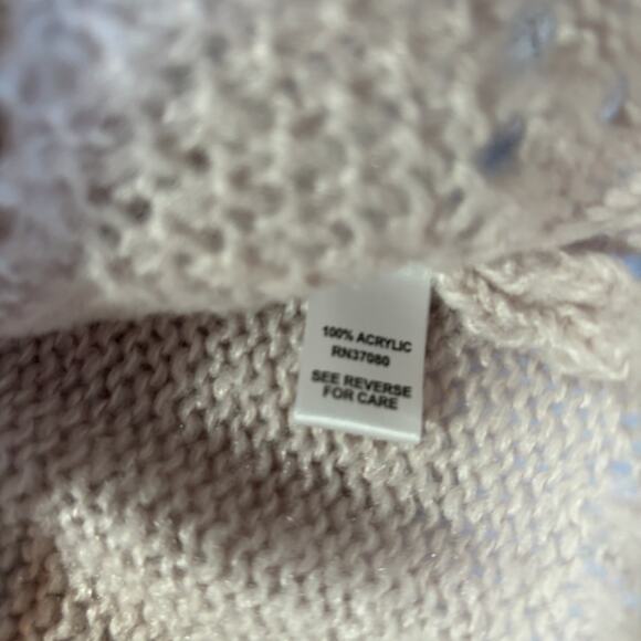 Cato est 1946 cowl neck pink sweater. Size L. Pointelle. Boho. Slouchy - Picture 2 of 6